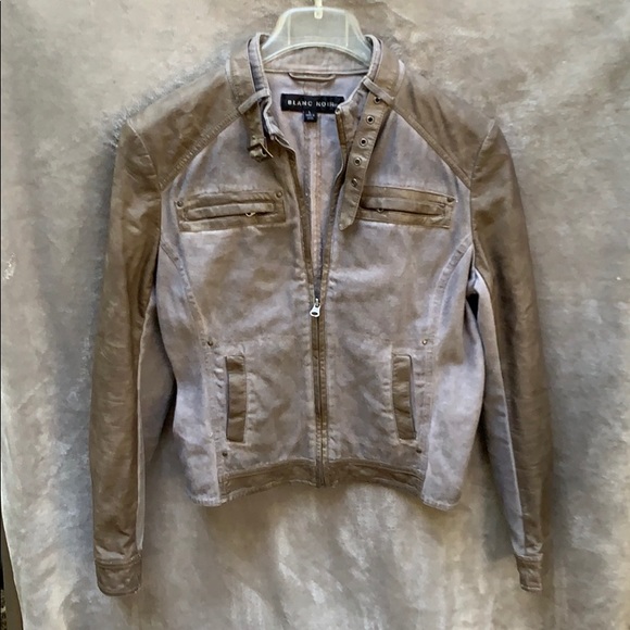 Blanc Noir Neiman Marcus motorcycle jacket size L - Picture 1 of 11